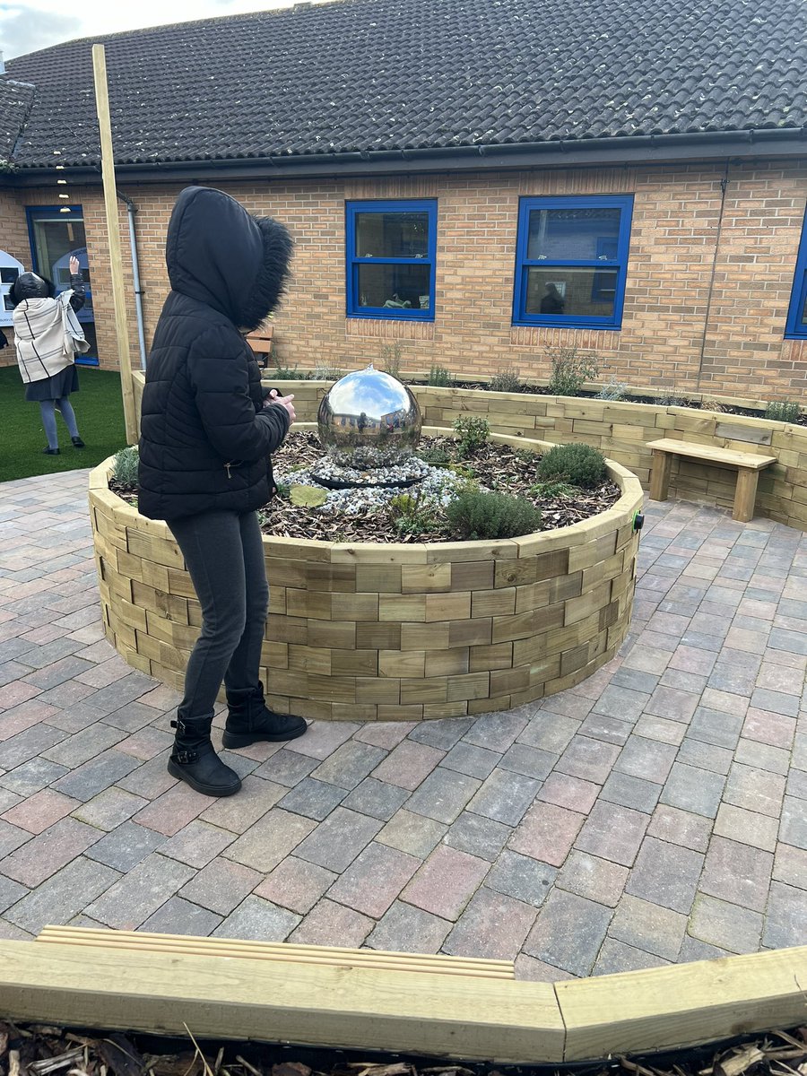 MrsJDunham's tweet photo. Monday Mindful club was spent in our sensory garden in honour of Children’s Mental Health Week 💜 https://t.co/x1u1SR5kvE