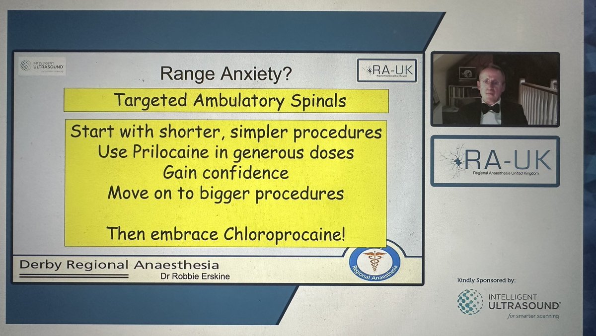 Lots of great info re chloroprocaine and prilocaine

Can catch up with it all on RAUK website  at ra-uk.org and also in the @BJAJournals BJAEd article bjaed.org/article/S2058-…

Also introduces concept of ‘range anxiety’