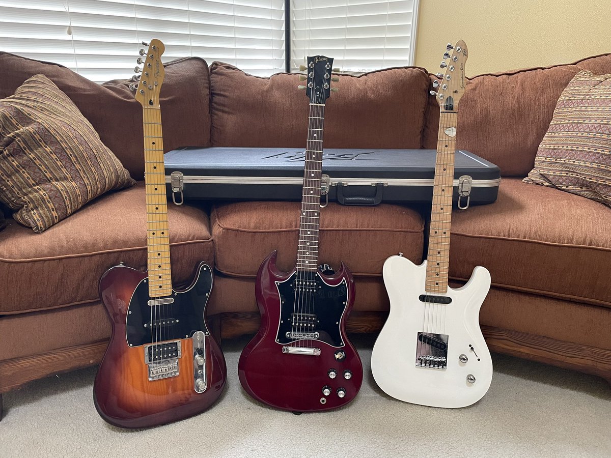 Three amigos #Guitar #TeleTuesday #ToneTuesday @Fender @gibsonguitar @Peavey