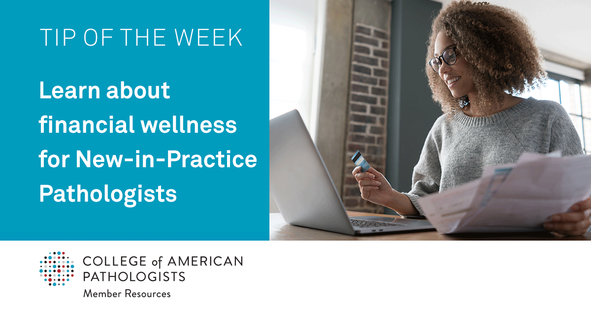 Pathologists's tweet photo. #TipoftheWeek: Finances can be stressful. Hear from a financial advisor on how to save for retirement and how to pay off student loans as a New-in-Practice pathologist: 
https://t.co/nDGW6VneEM #CAPNIPC https://t.co/tpw3RAHvjM