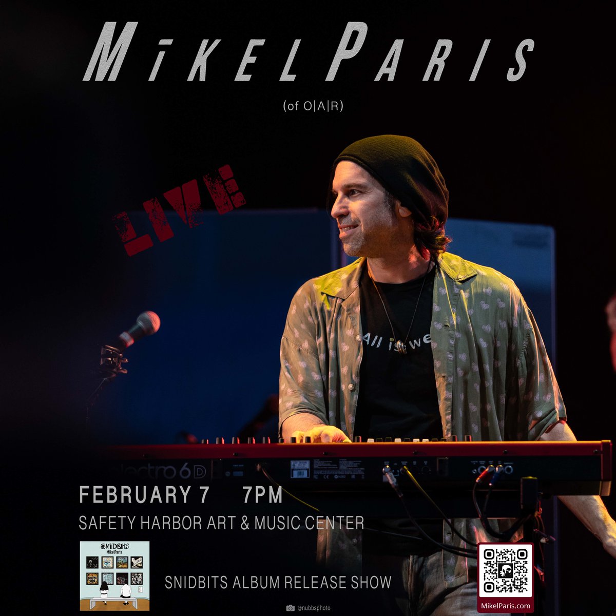 MikelParis's tweet image. 🎟️ Tickets are going fast! 🎟️ #MikelParis &amp;amp; #CleeLaster are at Safety Harbor Art and Music Center on Wednesday 2/7.   RSVP &amp;amp; grab your tix before they're all gone! bit.ly/49arvhm #MikelParis #Snidbits #ofarevolution #Korg  #music #drink #stories  #MuDriS @cleelastermusic
