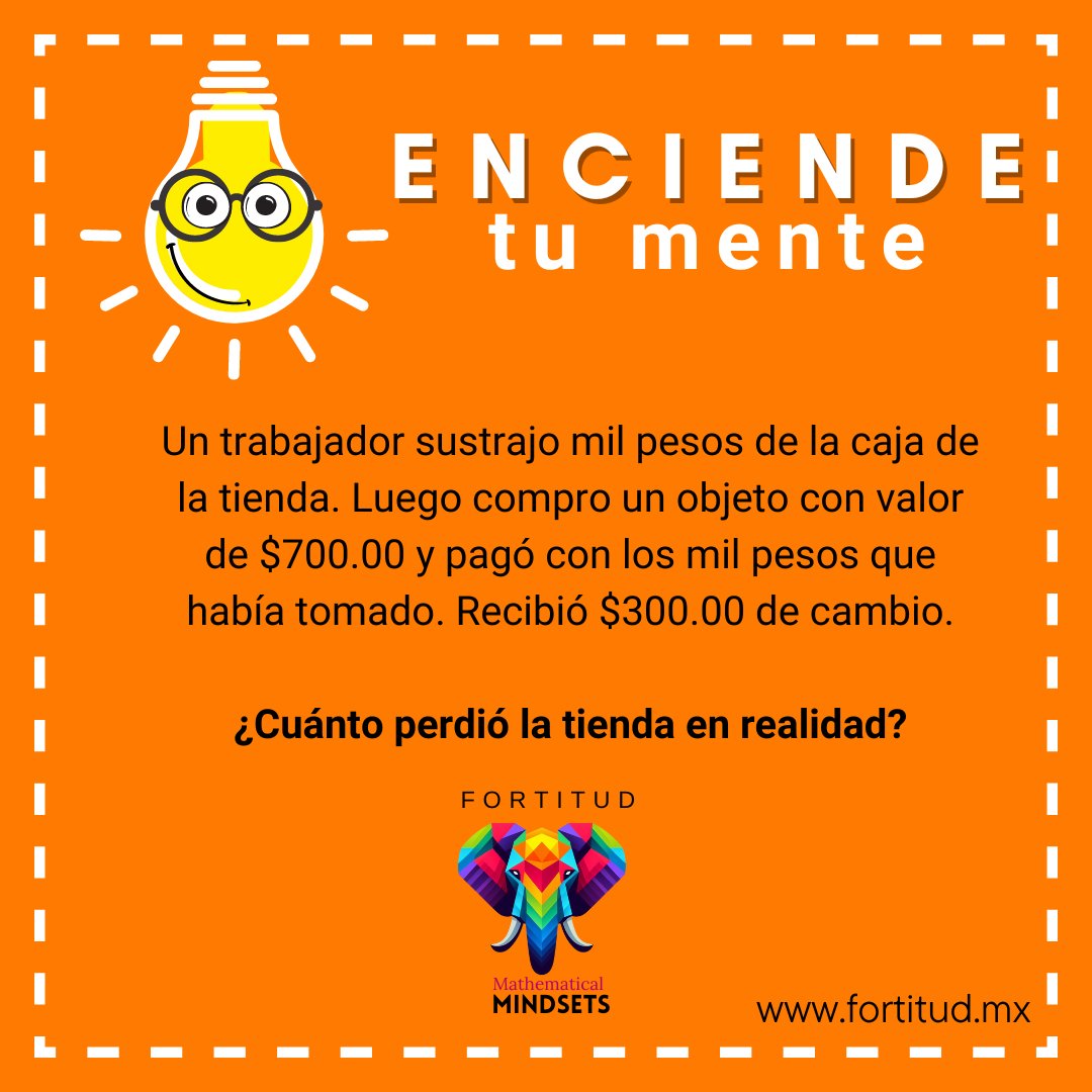 Ayuda a tu cerebro, resuelve este desafío.

#CrecimientoPersonal
#CulturaDeAprendizaje
#PensamientoPositivo
#SuperaciónPersonal
#Persistencia
#LogrosConEsfuerzo
#Optimismo
#ActitudDeAprendizaje
#RetoIntelectual
#CambiaTuMente
#CreeEnTiMismo
#TransformaciónPersonal