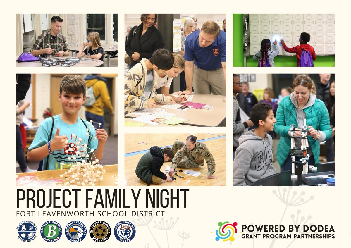 dodeagrants's tweet photo. Fort Leavenworth USD 207 Project Family Night showcased the impact of #DoDEAgrant by turning family time into an unforgettable learning experience! โจ #MilitaryStudent #GrantOpportunity https://t.co/aoUwyDlNkm