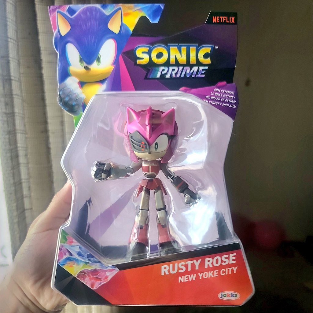 sonic prime rusty rose toy Sonic Prime Pack of 3 Sonic Figurines, Rusty Rose, Tails Nine and 2  Accessories : Amazon.com.be: Toys main image 1