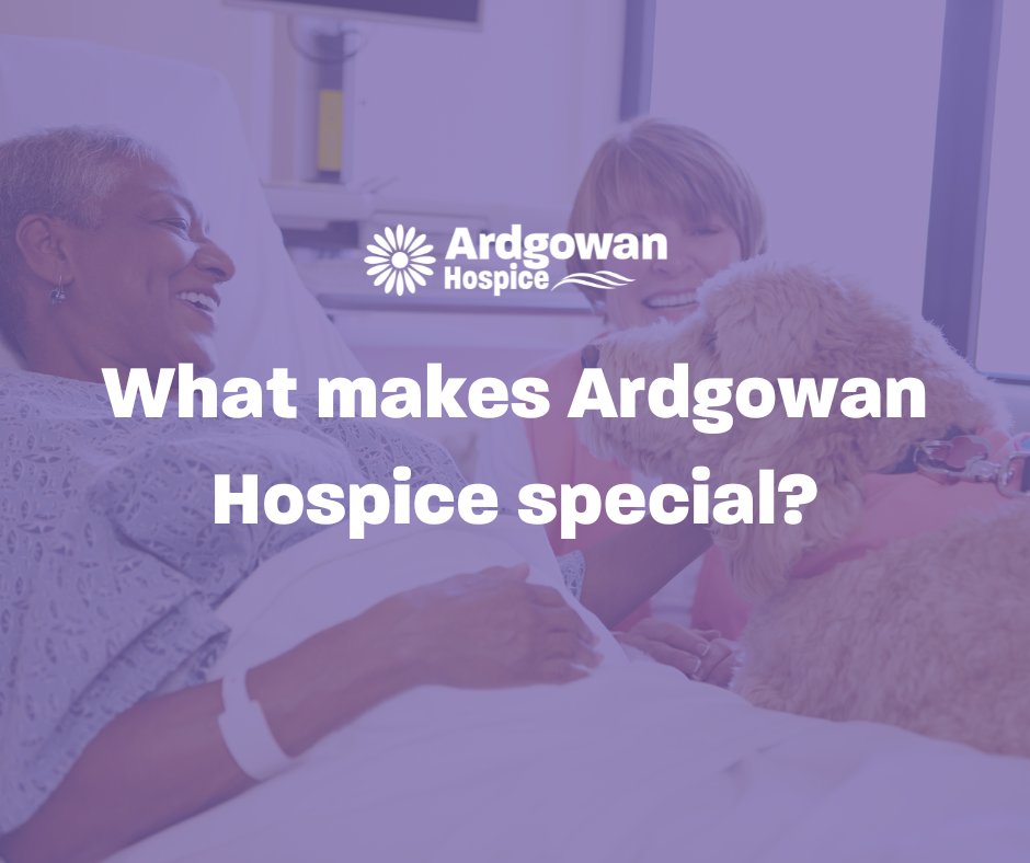 ArdgowanHospice's tweet photo. We are being interviewed as part of a podcast on Friday and we have been asked by the host "What makes Ardgowan Hospice special?". We thought who better to ask than the people we are here to serve and support - You!💜 Please feel free to comment below💜 https://t.co/8tqcBaBXsP