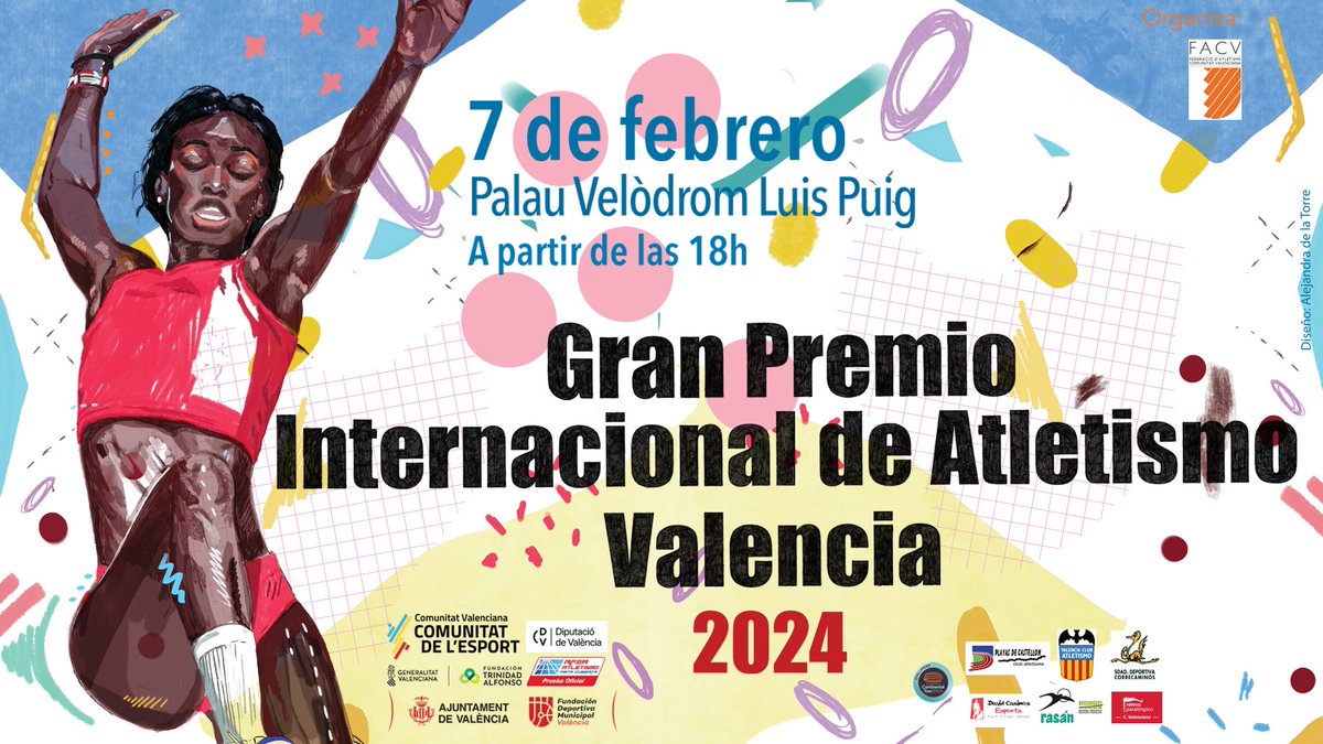 FACV (@atletismefacv) on Twitter photo 🌈 Ya está todo listo
GRAN PREMIO VALENCIA 2024
🔢 Horario tinyurl.com/yz8ax3ab
🏟️ Palau Luis Luig
🎟️ Entrada libre
📺 Streaming tinyurl.com/t93xsj9t
🧠 <a href="/CarlosDomingo23/">Carlos Domingo Cea</a>
🎙️ <a href="/juanmbotella/">Juan Manuel Botella</a>
🎙️ <a href="/rugoben_/">Rubén Gómez</a>
🏃🏽♂️🎙️ <a href="/n_barranco/">Nacho Barranco</a> 🌈 Ya está todo listo
GRAN PREMIO VALENCIA 2024
🔢 Horario tinyurl.com/yz8ax3ab
🏟️ Palau Luis Luig
🎟️ Entrada libre
📺 Streaming tinyurl.com/t93xsj9t
🧠 <a href="/CarlosDomingo23/">Carlos Domingo Cea</a>
🎙️ <a href="/juanmbotella/">Juan Manuel Botella</a>
🎙️ <a href="/rugoben_/">Rubén Gómez</a>
🏃🏽♂️🎙️ <a href="/n_barranco/">Nacho Barranco</a>