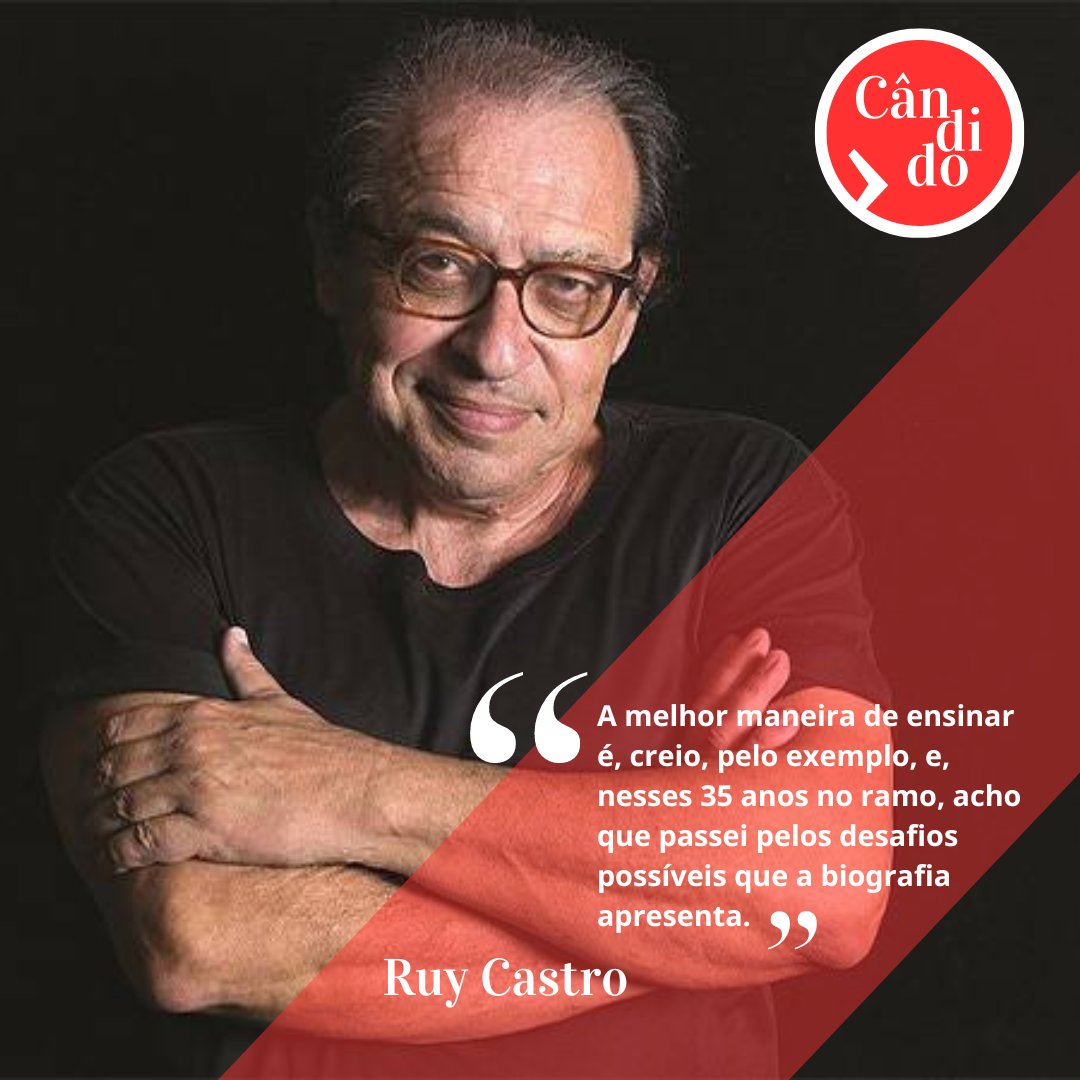 👓 Ruy Castro foi o entrevistado da edição 146 do jornal Cândido, que teve como tema central a construção das biografias. Autor de clássicos como Estrela Solitária e O Anjo Pornográfico, Ruy falou sobre seus posicionamentos sobre  debates metodológicos que rondam as biografias