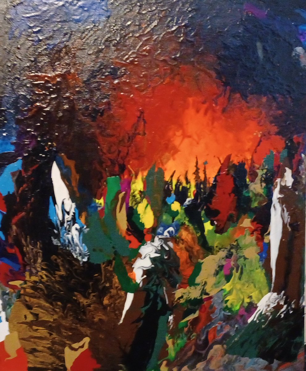 AndeeDahlen's tweet photo. " Acrylic gravity painting #8"
Canvas 18X24 inches 
From my Gravity series #1-12
#Abstractart #Abstract  #Abstractacrylic #Abstractpainting #acrylicart #acrylicpainting #Albertaart #Alberta #fantasy #AndeeDahlen #gravity #gravitypainting #NoBrushes #colours #colors #chaos https://t.co/DBOLvkZgrQ