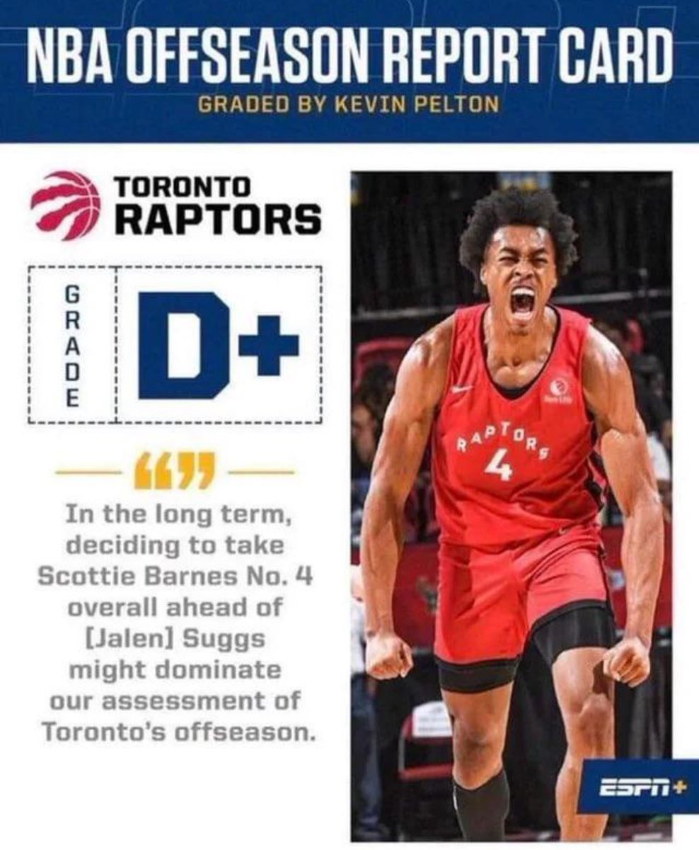 OmerOsman200's tweet photo. Scottie Barnes is the first player from the 2021 NBA All-Star to be named an NBA All-Star. 

Not bad for a kid who got a D+ grade. 🤷‍♂️ https://t.co/zKiyngQRIO