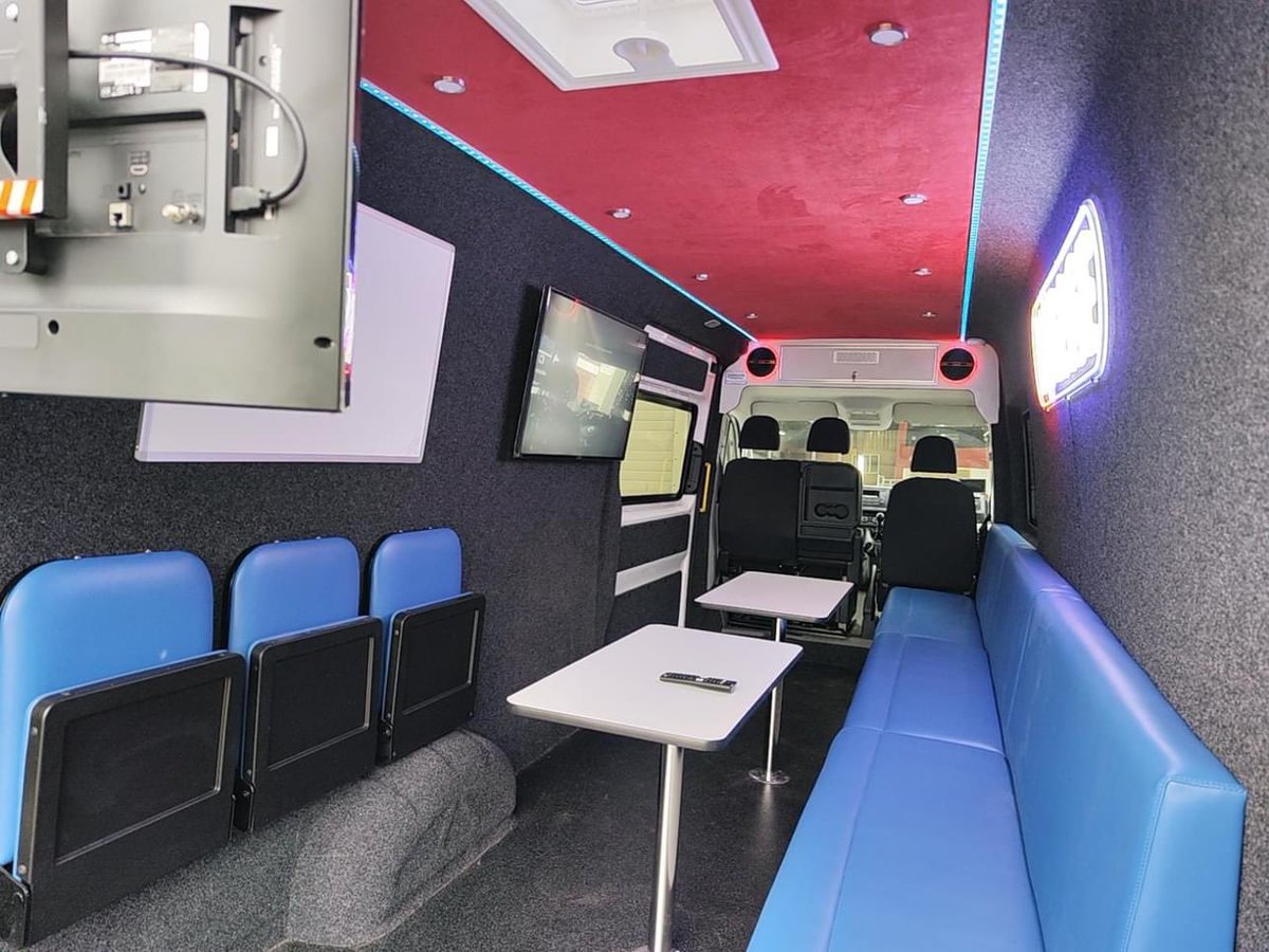 Very proud to unveil our new youth vehicle . It will start going out on sessions over the coming weeks . It’s smaller , cleaner and easier to drive than the bus it replaces .