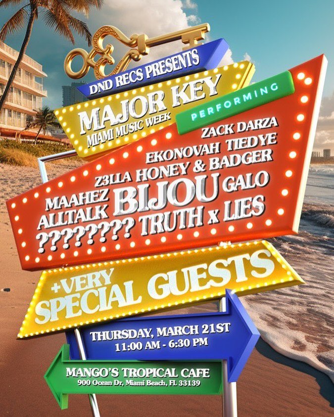 we got so much in store for Miami music week &amp; here’s the first surprise. see u march 21st 🌴

posh.vip/e/dnd-records-…