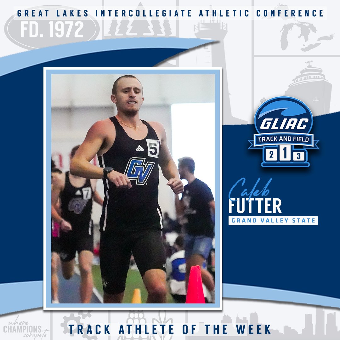 GLIACsports's tweet image. 𝗚𝗟𝗜𝗔𝗖 𝗜𝗻𝗱𝗼𝗼𝗿 𝗧𝗿𝗮𝗰𝗸 &amp;amp; 𝗙𝗶𝗲𝗹𝗱 𝗔𝘁𝗵𝗹𝗲𝘁𝗲𝘀 𝗼𝗳 𝘁𝗵𝗲 𝗪𝗲𝗲𝗸

MTR - Caleb Futter // GVSU

WTR - Klaudia O'Malley // GVSU

MFD - Shane Byrne // GVSU

WFD - Taylor DeHommel // GVSU

🔗 gliac.org/x/280dr

#WhereChampionsCompete #GLIACTF