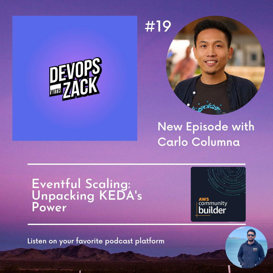 🎙 New Podcast with Carlo Columna. Eventful Scaling: Unpacking KEDA's Power 🎙 🚀 Carlo talked about Kubernetes Event-driven Autoscaling (KEDA) in this episode. 🎧 Listen on Spotify: lnkd.in/dWnuwKyG #KEDA #kubernetes #eks #awscommunitybuilders #awscommunity