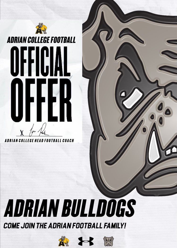 Joshua Britt (@joshuaabritt) on Twitter photo After a great conversation with <a href="/_coachmcgaughy/">Coach McGaughy</a> i’m blessed to receive an offer from Adrian College
⚫️🟡#agtg <a href="/GrandBlancFB/">Grand Blanc Football</a> <a href="/ForrKaleb/">Coach Kaleb Forr</a> After a great conversation with <a href="/_coachmcgaughy/">Coach McGaughy</a> i’m blessed to receive an offer from Adrian College
⚫️🟡#agtg <a href="/GrandBlancFB/">Grand Blanc Football</a> <a href="/ForrKaleb/">Coach Kaleb Forr</a>