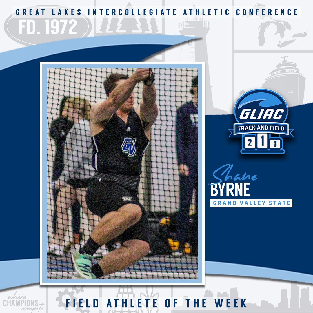 GLIACsports's tweet image. 𝗚𝗟𝗜𝗔𝗖 𝗜𝗻𝗱𝗼𝗼𝗿 𝗧𝗿𝗮𝗰𝗸 &amp;amp; 𝗙𝗶𝗲𝗹𝗱 𝗔𝘁𝗵𝗹𝗲𝘁𝗲𝘀 𝗼𝗳 𝘁𝗵𝗲 𝗪𝗲𝗲𝗸

MTR - Caleb Futter // GVSU

WTR - Klaudia O'Malley // GVSU

MFD - Shane Byrne // GVSU

WFD - Taylor DeHommel // GVSU

🔗 gliac.org/x/280dr

#WhereChampionsCompete #GLIACTF