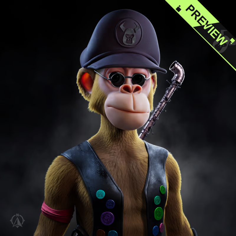 The first Ape👇from <a href="/BullsApesProj/">Bulls and Apes Project</a> has the "Fluxer General" set.

U can collect all the 4 traits with 'Fluxer' prefix 2 create the 'Set' or U can show off UR personality by customizing it. 

YOUR APE YOUR CHOICE! 

Use your Apes to represent UR True self in the Metaverse🤙

#AToD