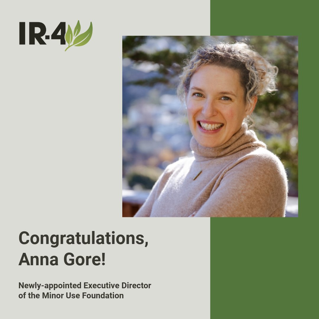 IR4_Project's tweet image. Join us in congratulating Anna Gore, the newly appointed Executive Director of the #MinorUseFoundation. We are pleased to continue working alongside Anna &amp;amp; the Foundation in service of specialty crop growers worldwide 🌍 Read more:
ir4project.org/news/annagore/