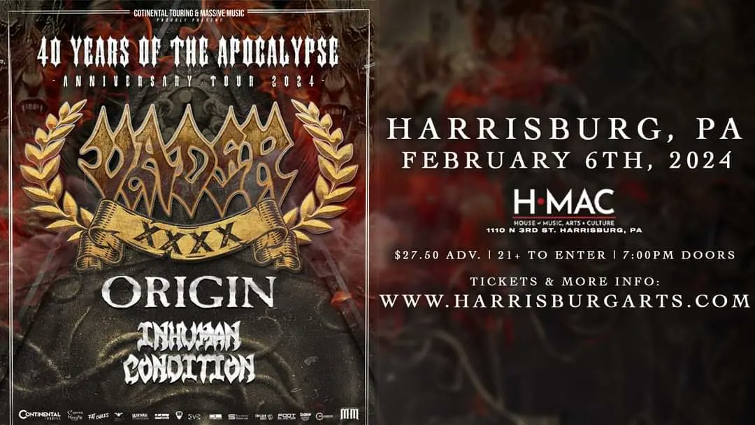 TerryButler67's tweet image. Harrisburg 🐀
We are at Harrisburg Midtown Arts Center tonight ready to shredd with Vader &amp;amp; Origin 
Get down here , get some merch and thrash your ass off 
The Tyrantula awaits 
facebook.com/events/s/vader…
#ratgod #panicprayer #floridadeathmetal #fearsick #godzilla #getoffyourass #