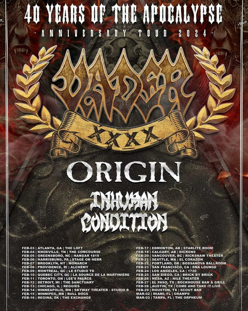 TerryButler67's tweet image. Harrisburg 🐀
We are at Harrisburg Midtown Arts Center tonight ready to shredd with Vader &amp;amp; Origin 
Get down here , get some merch and thrash your ass off 
The Tyrantula awaits 
facebook.com/events/s/vader…
#ratgod #panicprayer #floridadeathmetal #fearsick #godzilla #getoffyourass #