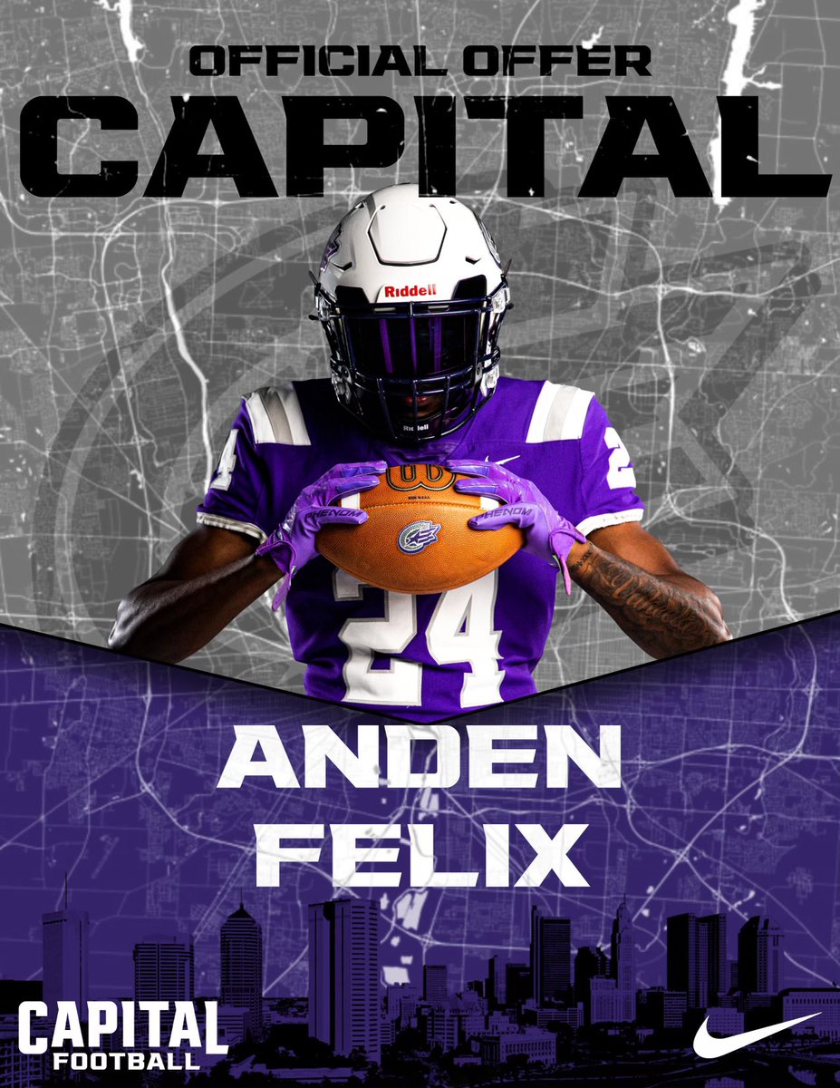 After an awesome visit and talking with <a href="/KnockCoach/">Coach Knock</a> I have received an offer from <a href="/CapitalU_FB/">Capital University Football</a> 
<a href="/CoachSchon/">Coach Schon</a> @Lumpkin_era