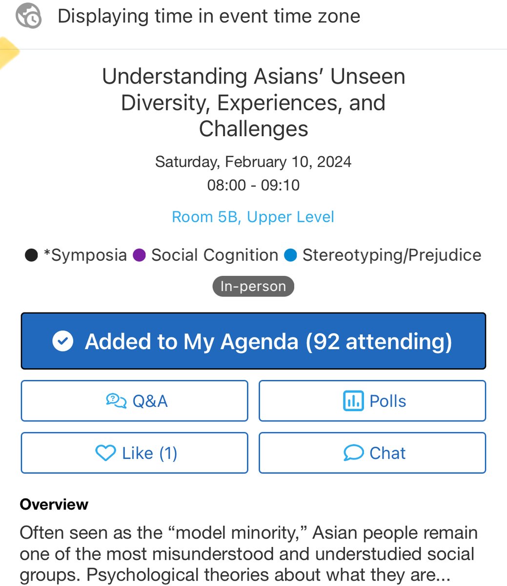 Join us in 🚨Understanding Asians' Unseen Diversity, Experiences, and Challenges 🚨at #SPSP2024  to hear about cutting-edge research on Asian people's experiences. Co-hosting with the eminent Prof. Jackson Lu from MIT Sloan 🧵1/5