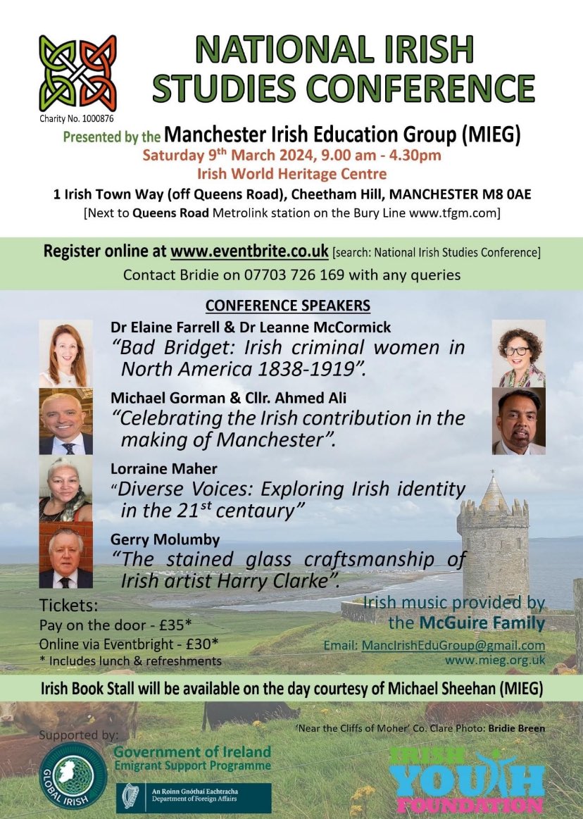 Niall Power (@niallpower5) on Twitter photo This conference is a must for all those interested in Irish history and all things Irish!
Sat. 9th March <a href="/IWHCmanchester/">Irish World Heritage</a>
I’m definitely going. See you there! ☘️
#Irish #history #culture
<a href="/GlobalIrish/">Global Irish ☘</a> <a href="/dfatirl/">Irish Foreign Ministry</a> <a href="/IYFcharity/">IrishYouthFoundation</a> This conference is a must for all those interested in Irish history and all things Irish!
Sat. 9th March <a href="/IWHCmanchester/">Irish World Heritage</a>
I’m definitely going. See you there! ☘️
#Irish #history #culture
<a href="/GlobalIrish/">Global Irish ☘</a> <a href="/dfatirl/">Irish Foreign Ministry</a> <a href="/IYFcharity/">IrishYouthFoundation</a>