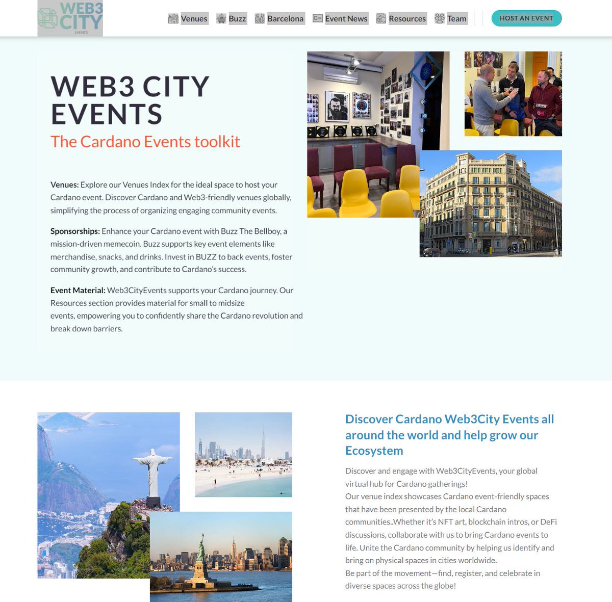 Since 2019 we have hosted 9 #Cardano events at Hotel Ginebra in Barcelona.
We would like you to do the same, so we are growing web3cityevents.com. to make it easier for anybody in <a href="/Cardano/">Cardano Community</a> to do so.

Pls Follow @web3cityevents for updates

#CardanoCommunity
