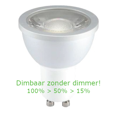 LED GU10 Spot - 5 Watt - 2700K - 400 Lm - 3 staps dimbaar dlvr.it/T2PCRh