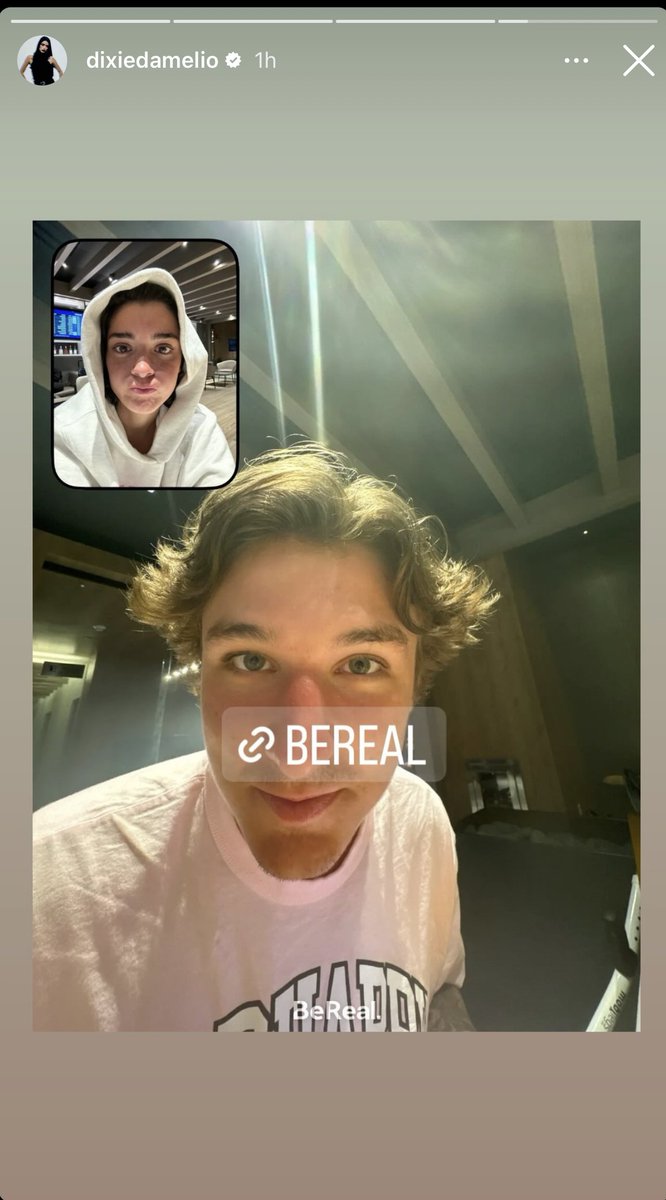 BR_OpenIce's tweet photo. Trevor Zegras made his Dixie D'Amelio IG story debut 👀 https://t.co/QLFHd0WOgC