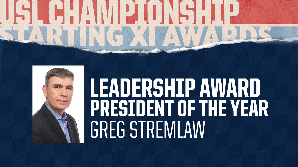 Congratulations to our very own President & CEO Greg Stremlaw for earning the @USLChampionship Leadership Award. 📰➡️ bit.ly/3Stu0ES