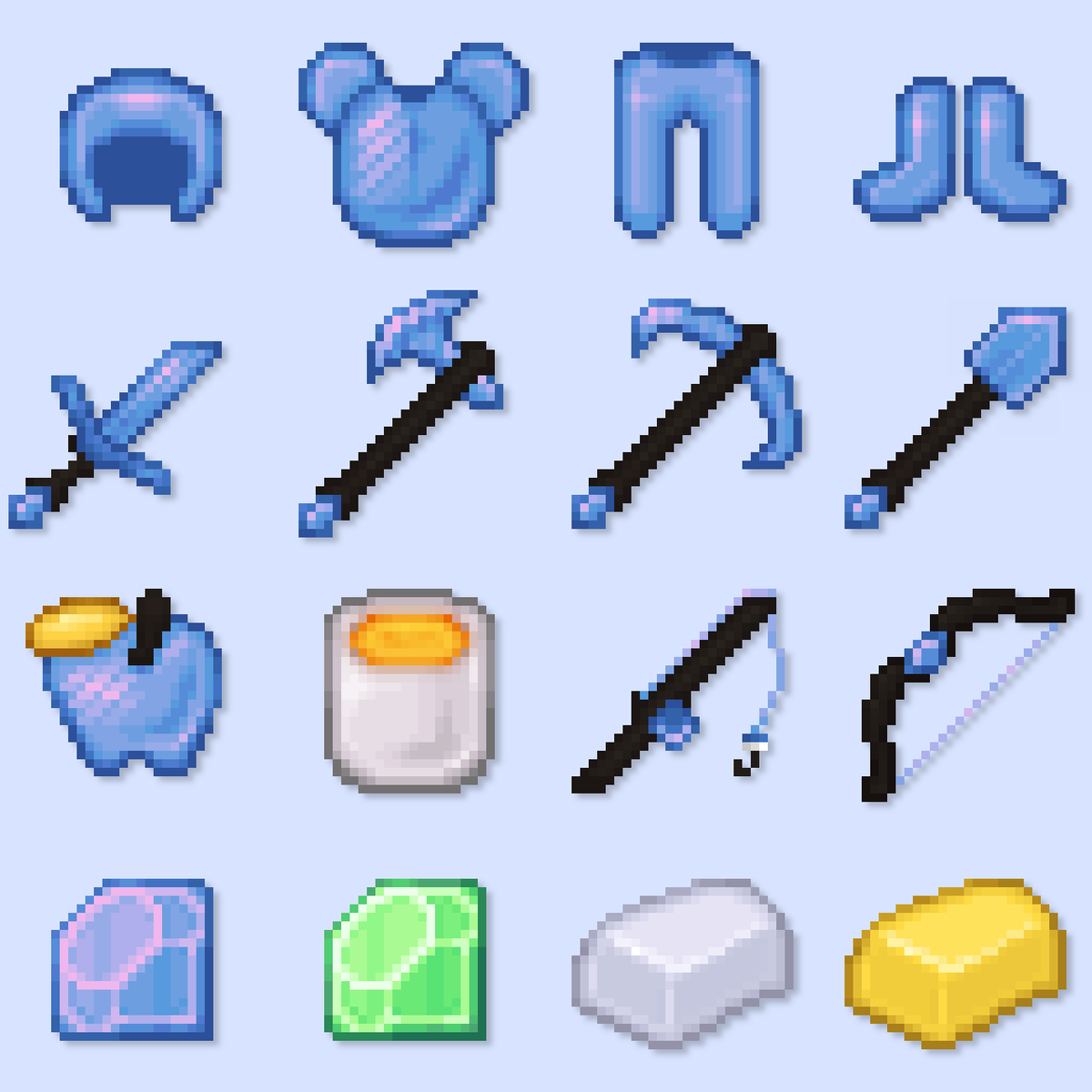 yurelius's tweet photo. upcoming pack? WIP

#Texturepack #Minecraft #Pixelart https://t.co/A9nBsSGyKd