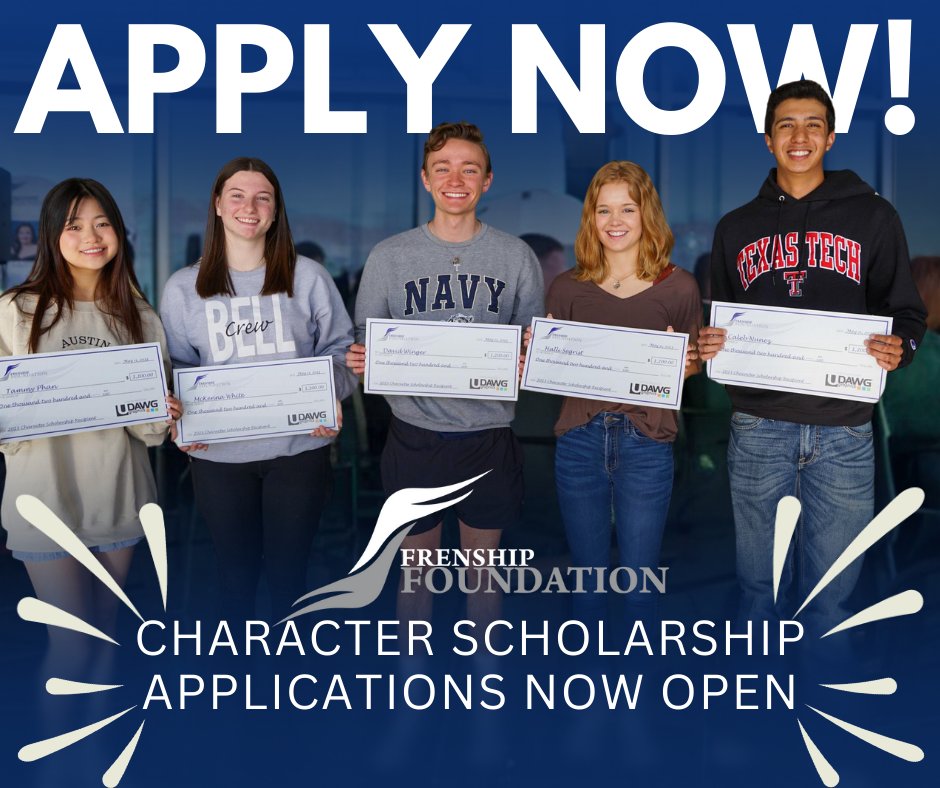 Frenship_FFL's tweet photo. 📢ATTENTION @FrenshipHS SENIORS - The Frenship Foundation 2024 Character Scholarship Applications are open! Since 2004, we've proudly awarded more than $900,000 to seniors who exemplify exceptional character, leadership, &amp; service to others. Apply:
https://t.co/ROZ0nExfoI https://t.co/ExvMakYTPy