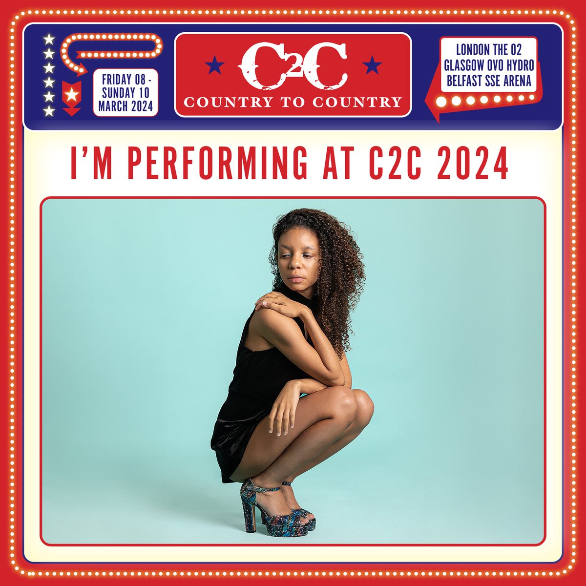 YEE-FUCKIN-HAW. excited to be performing at a number of festival stages over at @C2Cfestival in March. Let’s go girls 🤠