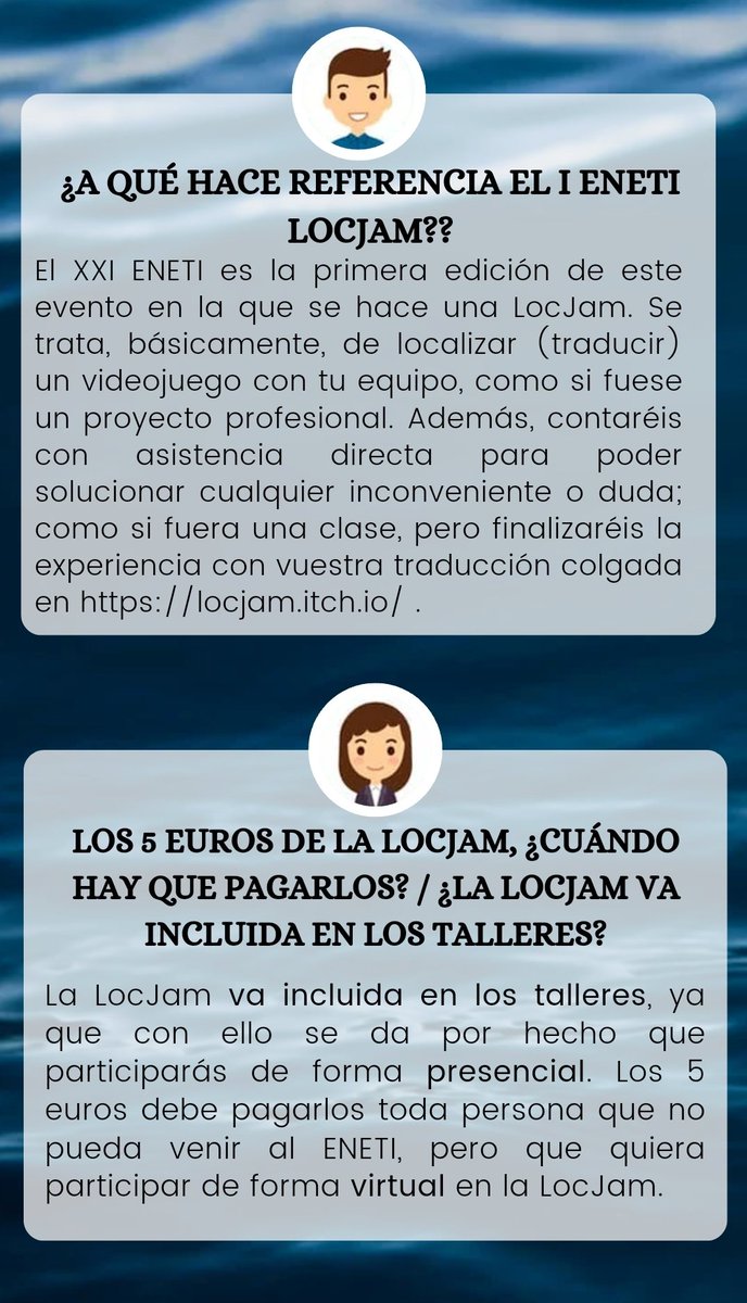 ¡Al abrir las inscripciones nos han empezado a llegar mil dudas! Aquí tenéis unas pocas para que no os entre el agobio. 🤙🏻✨

¡Mañana continuaremos este hilo con más preguntas! 💙🐙