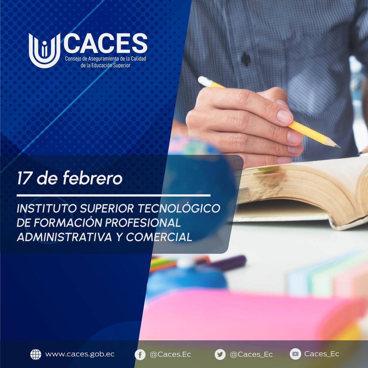 Caces_Ec's tweet photo. 🔔Felicitamos a la comunidad educativa del Tecnológico Universitario de Formación  @U_Formacion que hoy cumple un año más de vida.

Resaltamos su liderazgo en la educación superior técnica y tecnológica  y agradecemos su aporte para la calidad y excelencia educativa https://t.co/hcSXL027aM