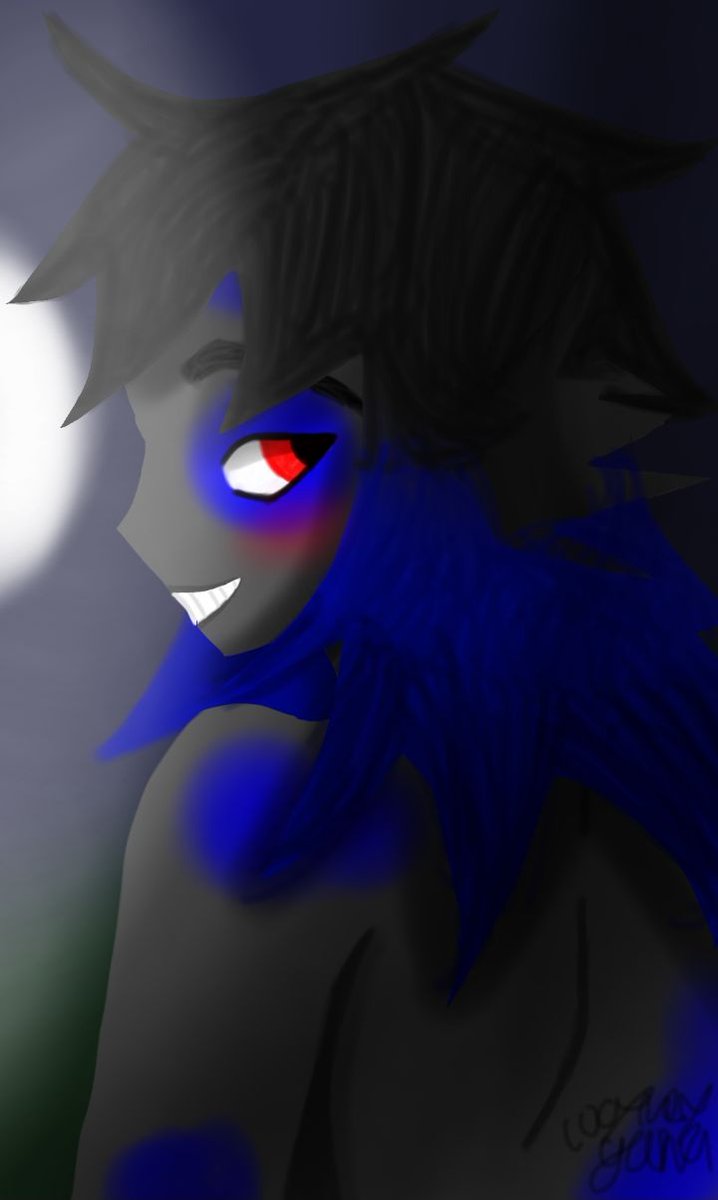 LucyMaryGacha's tweet photo. I did use a base to get the body shape. But this is mawk from a roleplay. Dude is out in the moonlight with no shirt! #art #roleplayart https://t.co/9qO1AXaniH
