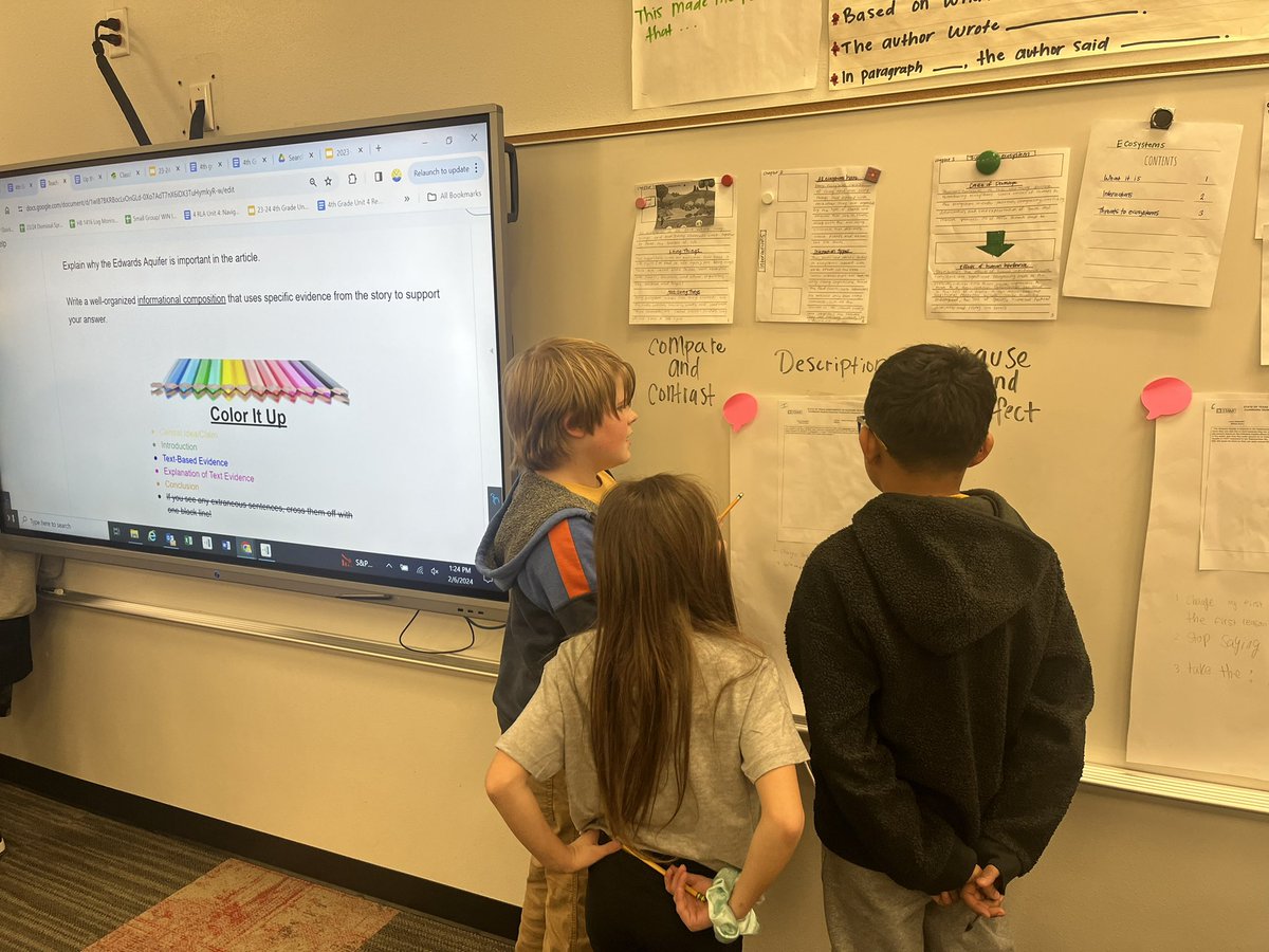 drmjohnston10's tweet photo. Great use of a flex day in 4th grade RLA as students analyze for what makes a high-quality ECR! @LindaLyonES @rockwallschools @RockElemC_I @penton_jennifer #RISDCurriculum https://t.co/sLsbuYFY8k