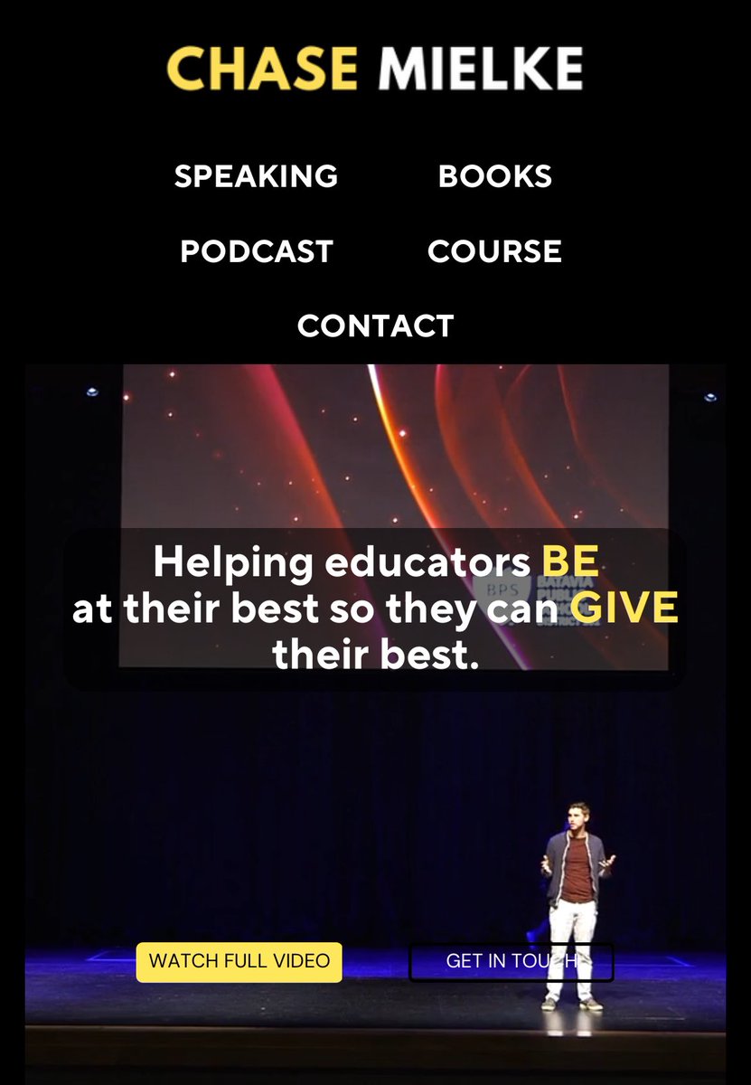 🚨NEW WEBSITE IS LIVE!🚨 Check out ChaseMielke.com to see the work I do — keynotes, PD, books, and *Coming Soon* a new & improved virtual course 😉 While you’re at it, share the site with an educator or school leader you know. #keynotespeaker #professionaldevelopment