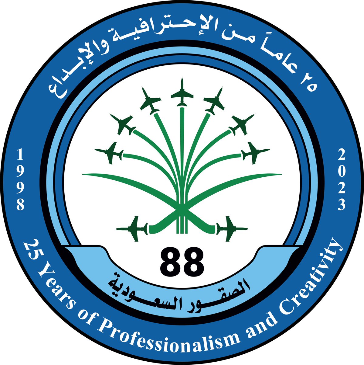 saudihawks's tweet photo. تدشين الهوية الجديدة لطائرات فريق الصقور السعودية بمناسبة مرور ٢٥ عاماً على تأسيسه 
#الصقور_السعودية
#saudihawks https://t.co/P3PRMbAbAz