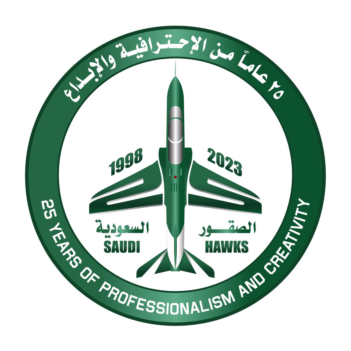 saudihawks's tweet photo. تدشين الهوية الجديدة لطائرات فريق الصقور السعودية بمناسبة مرور ٢٥ عاماً على تأسيسه 
#الصقور_السعودية
#saudihawks https://t.co/P3PRMbAbAz