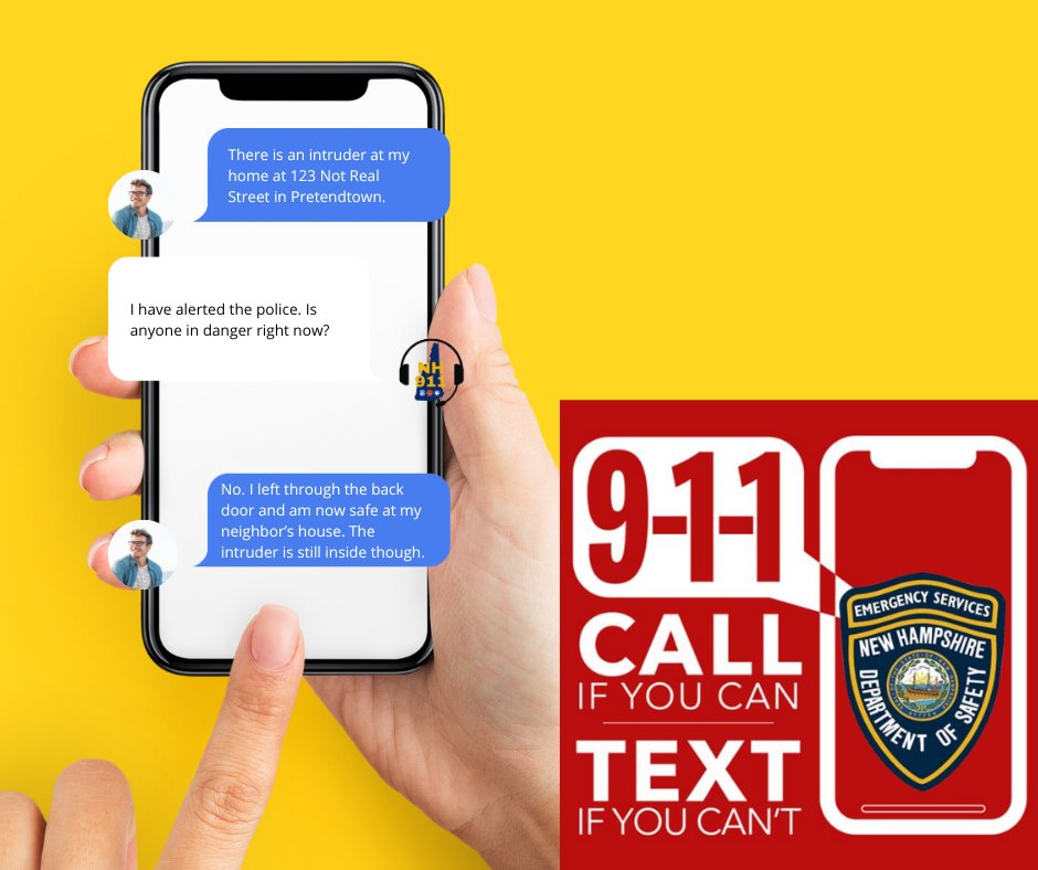 #TuesdayTip If you are in an emergency and it is not safe to speak, you cannot speak, or you have poor cell service, you can send a text message to 911. Be sure to tell us the nature of the emergency and its exact location right away so that we can connect you with help