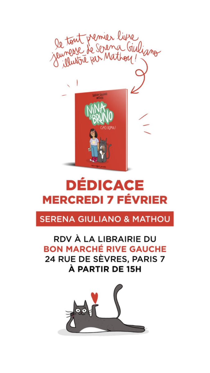 Dédicace parisienne pour Nina et Bruno demain !