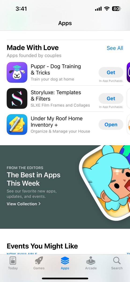 DianeRHamilton's tweet photo. So fun to see Under My Roof included in the "Made With Love - Apps founded by couples" feature on the @AppStore! It's definitely a labor of 💞. Happy almost #ValentinesDay. 😊
#IndieDevs https://t.co/uZcdNhBCuu