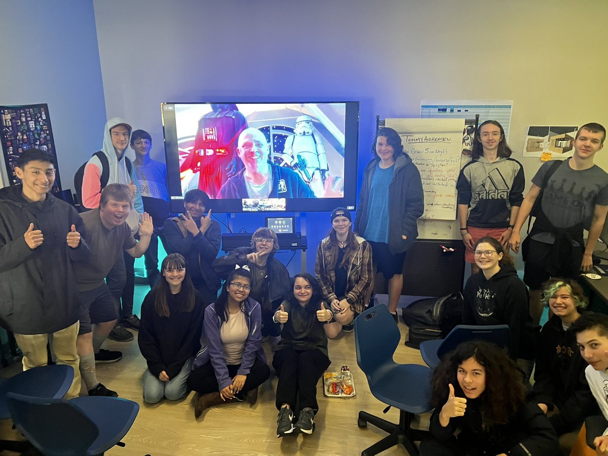 What an incredible interview and presentation we had with THE <a href="/TommyAndreasen/">Dream chaser</a> !!! Our SparkLab students asked wonderful questions and soaked in all of the insight Tommy laid on us. 
Thank you for sharing your creative wit and candor with us!
<a href="/wearesparknc/">sparknc</a> 
<a href="/ncseatech/">SEA-TECH</a> 
#LEGO