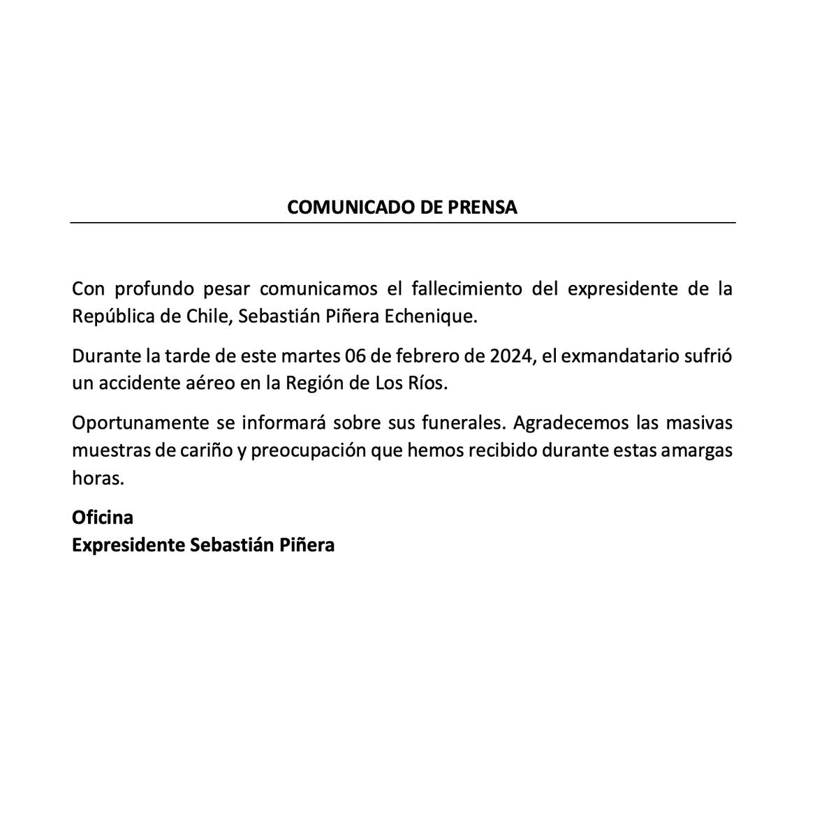 eixopolitico's tweet photo. 🇨🇱 URGENTE: Sebástian Piñera, ex-presidente do Chile, morre em acidente de helicóptero.

Informação foi confirmada pela sua assessoria de imprensa. https://t.co/9Y5PUO50xv