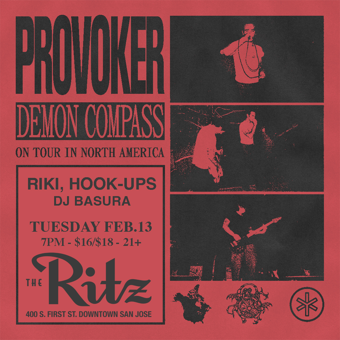 ⛓️ PROVOKER ⛓️

Next week! With special guests Riki, Hook-Ups, and DJ Basura! Tickets on sale now!

Tuesday // 02.13.24 // 7PM // 21+

🎫 l8r.it/fir4 🎫⁠
⁠
🏷️ #provoker <a href="/provoker/">Pseeker of Meanings</a>.zone #riki #hookups <a href="/djbasura/">Depress Mode</a> #postpunk #theritzsj #sanjose #dtsj #sofadistrict
