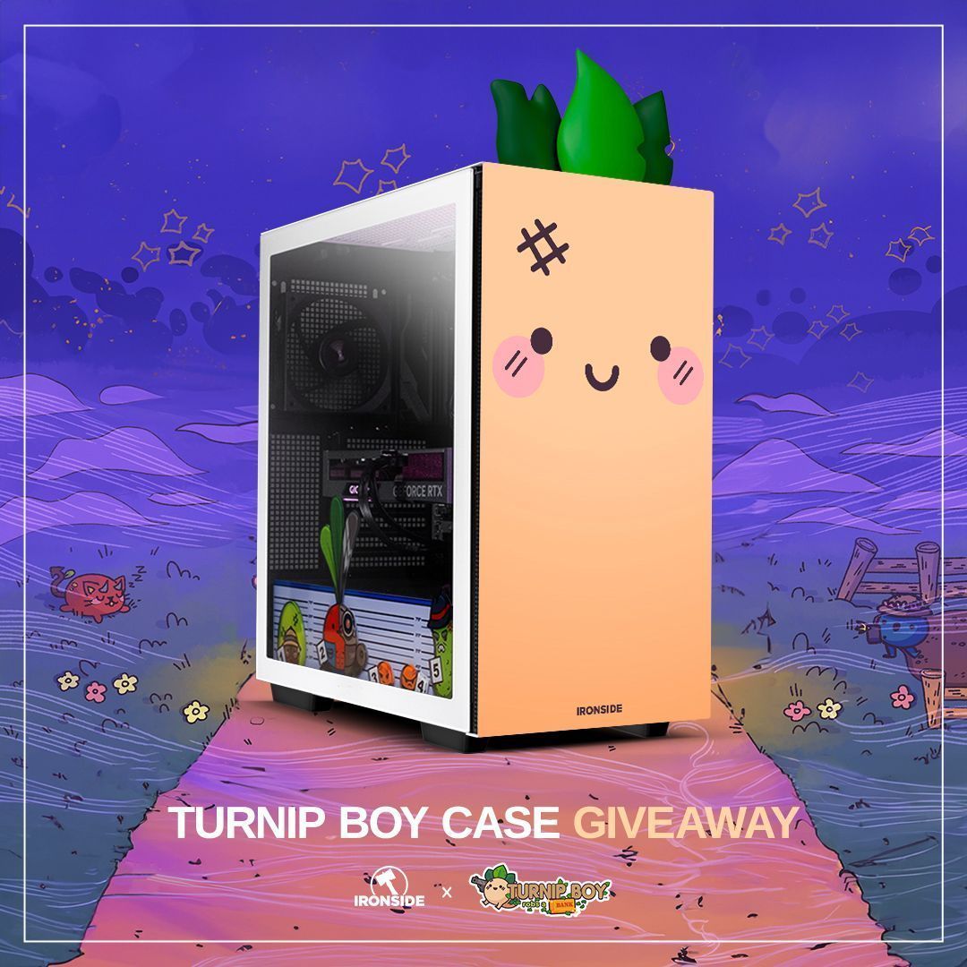 SnoozyKazoo's tweet image. 🖥️ #TURNIPBOY COMPUTER CASE WOAH!!! 🌱 

WIN A SICK NEW LIMITED EDITION TURNIP BOY ROBS A BANK COMPUTER CASE MADE BY THE INCREDIBLY SEXY IRONSIDE!!! 🤯

🍃 Follow @SnoozyKazoo/@IronsidePC
🍃 Like/RT this post!
🍃 Enter at the link in the reply below!!!