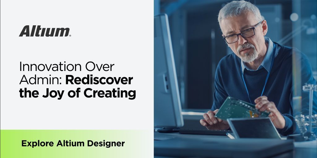 Feeling weighed down by daily admin tasks and longing for more time to create?

Altium Designer is the original and only truly unified design interface and data model that prioritizes a designer-first experience.

Get a complimentary, personalized demo:

bit.ly/3w8xPri