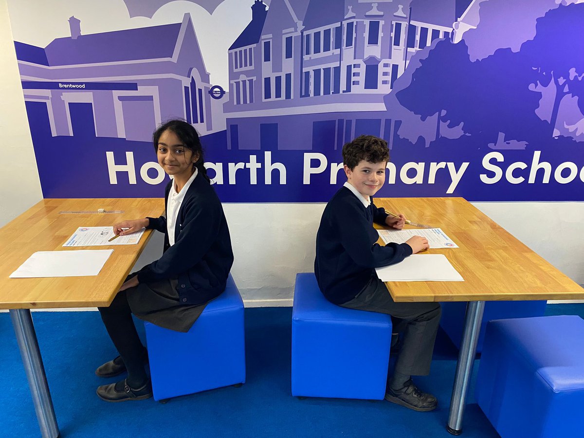 HogarthPS's tweet image. Two Year 6s have taken part in the bonus round of the national Primary Maths Challenge today! So proud of Mananya and Toby who have worked hard to get through to this round! #mathsinaction #beyondthecurriculum @PMC_Maths