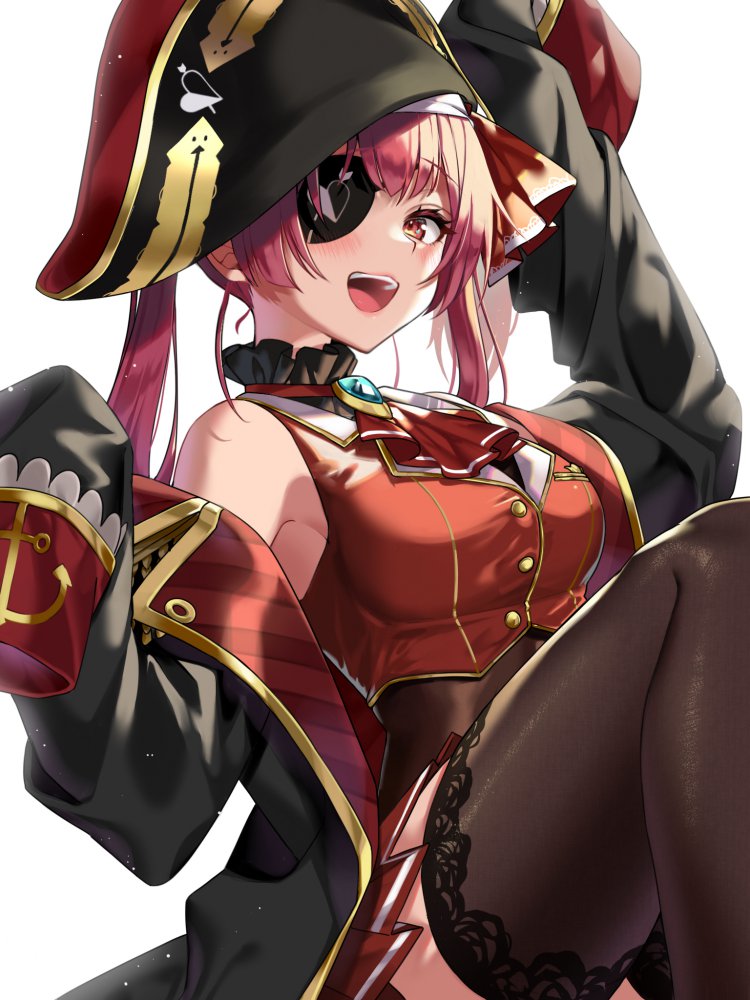 宝鐘マリン ,宝鐘マリン(通常) 「皆さんおはようございます。  今日からシフト2連勤。早出小包担務が本日のお仕事。」|まるすのイラスト